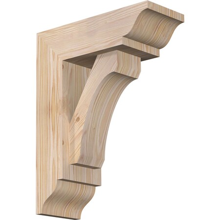 Ekena Millwork Legacy Traditional Smooth Bracket w/ Offset Brace, Douglas Fir, 5 1/2"W x 14"D x 18"H BKT0604X14X18LEC01SDF